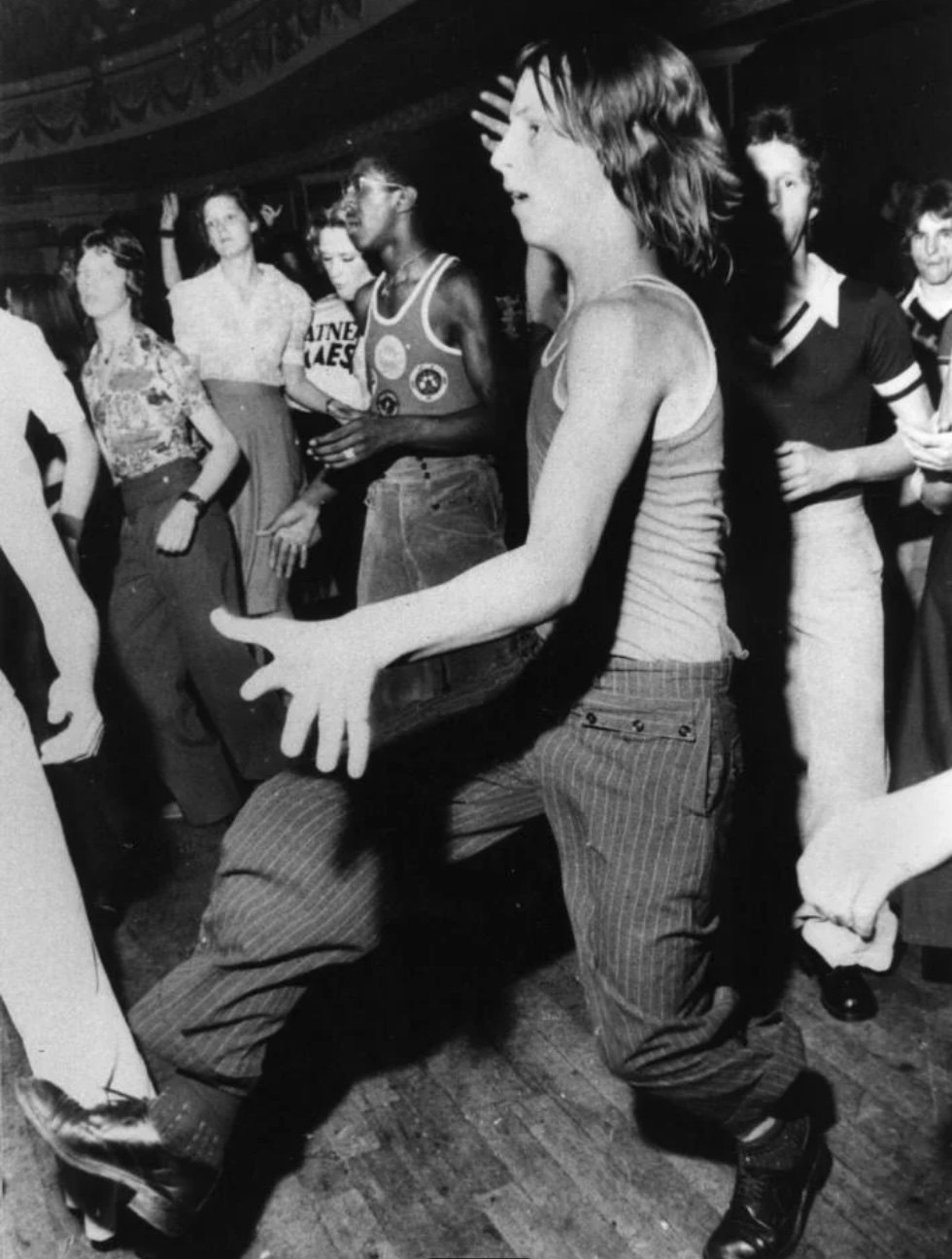 Dancers on the floor at Wigan Casino in the 1970s
